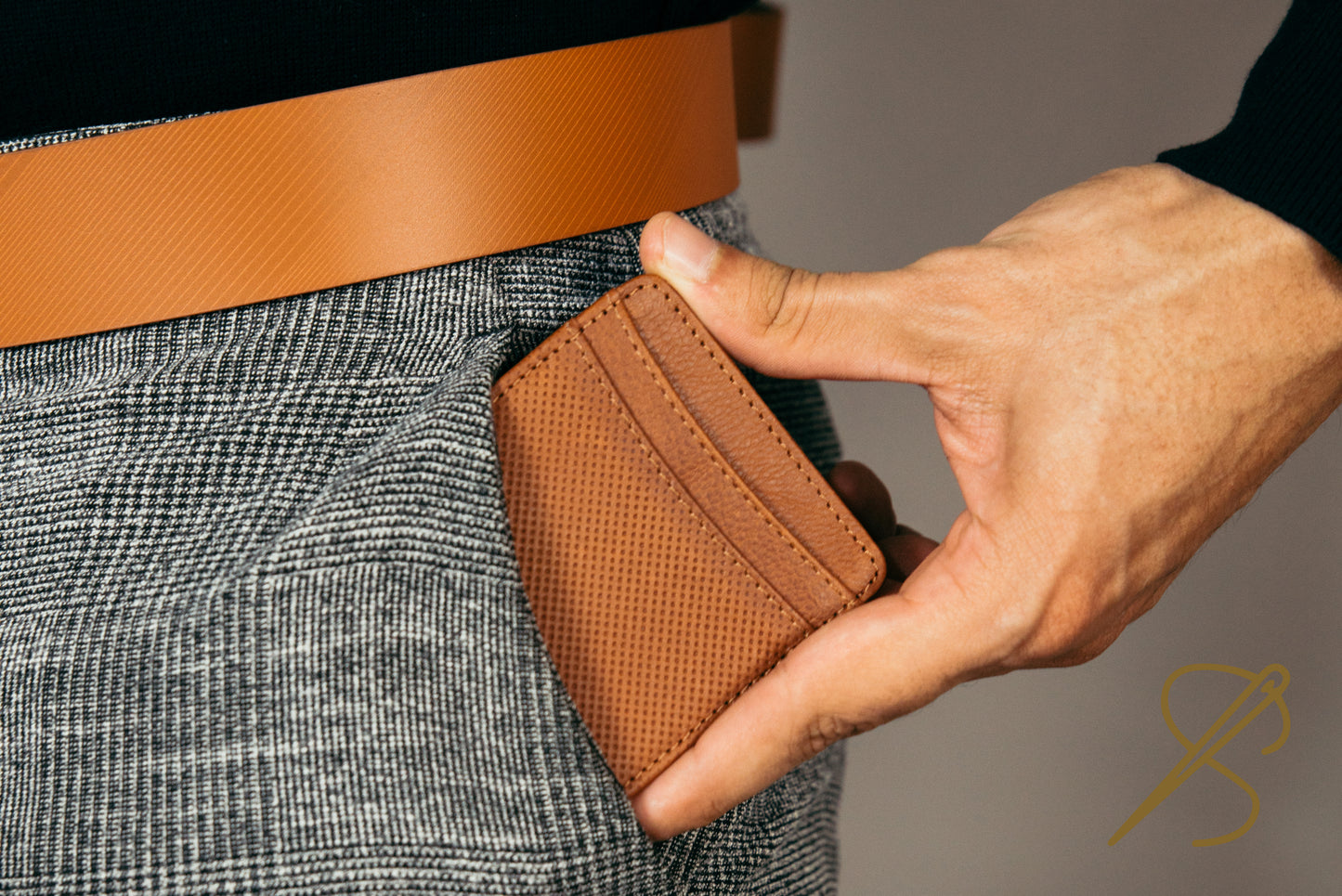 Billetera de Cuero tipo Pisa billetes / Hombre