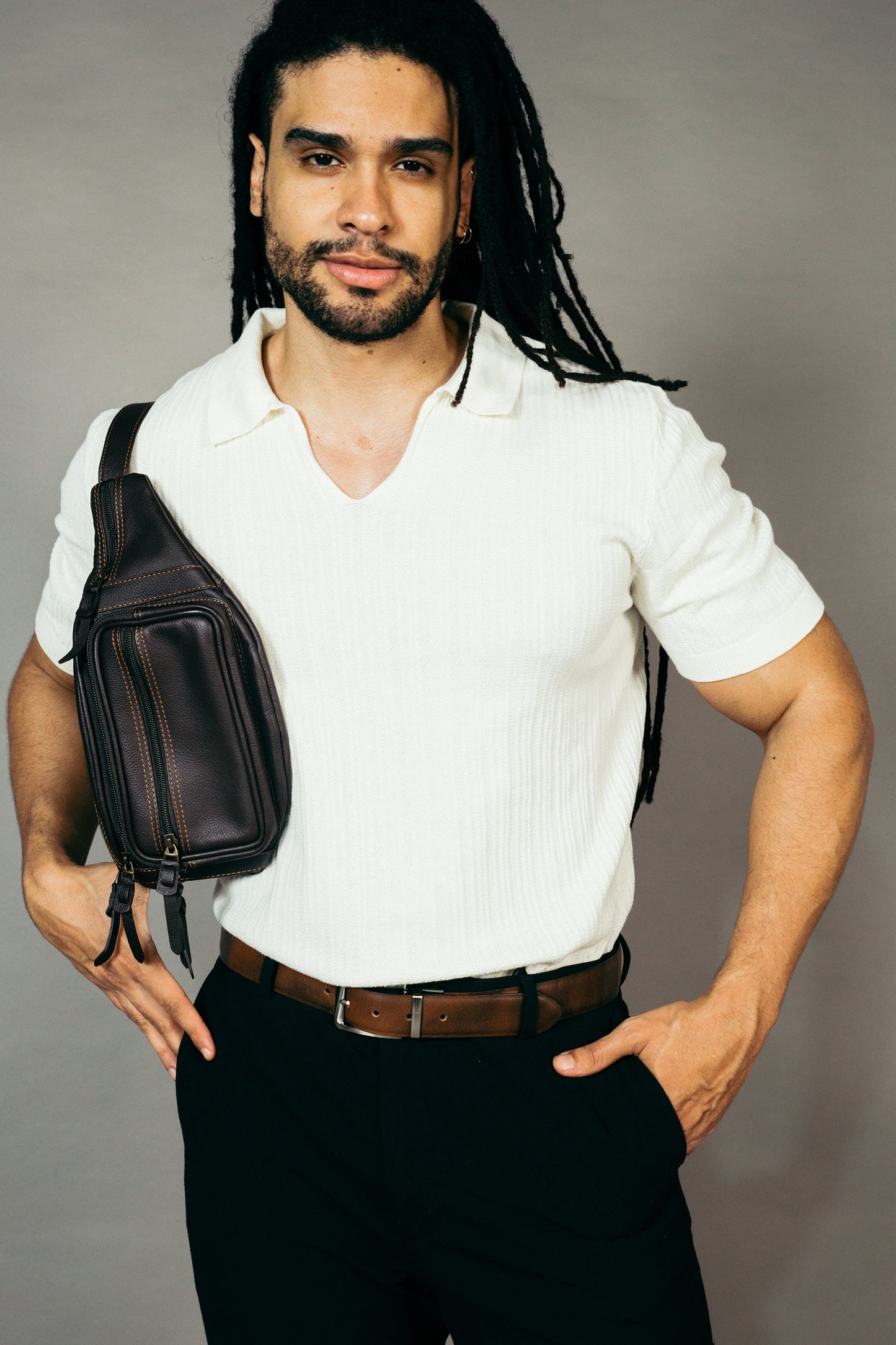 Riñonera Unisex en cuero grueso